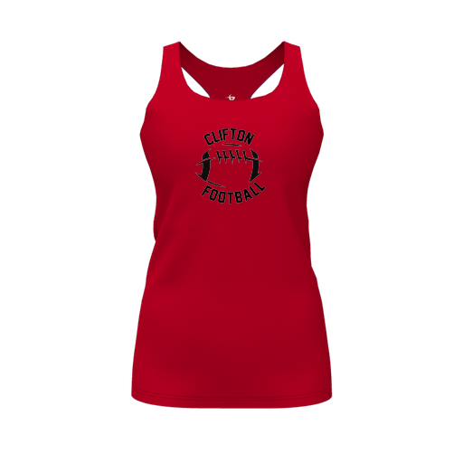 [CUS-DFW-RCBK-PER-RED-FYS-LOGO2] Racerback Tank Top (Female Youth S, Red, Logo 2)