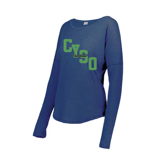 [FTLCUBRY-FAXS-LOGO1] Ladies LS Ultra-blend T-Shirt (Female Adult XS, Royal, Logo 1)