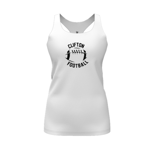 [FT0TRBWH-FYS-LOGO2] Decker Racerback Tank Top (Female Youth S, White, Logo 2)