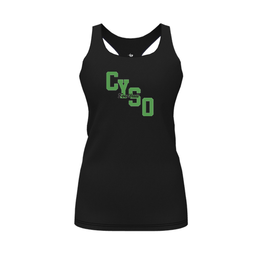 [FT0TRBBK-FYS-LOGO1] Decker Racerback Tank Top (Female Youth S, Black, Logo 1)