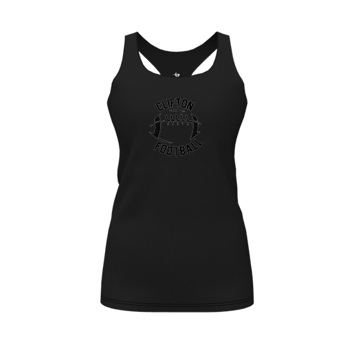 [CUS-DFW-RCBK-PER-BLK-FYS-LOGO2] Racerback Tank Top (Female Youth S, Black, Logo 2)