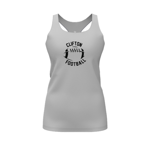 [FT0TRBGY-FYS-LOGO2] Decker Racerback Tank Top (Female Youth S, Gray, Logo 2)