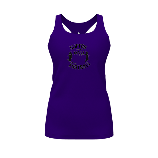 [FT0TRBPP-FYS-LOGO2] Decker Racerback Tank Top (Female Youth S, Purple, Logo 2)
