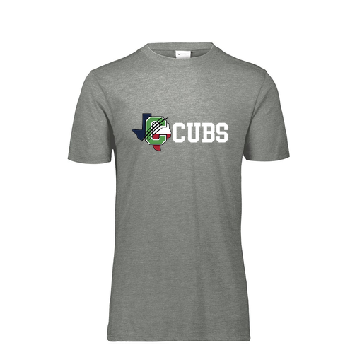 [FTSCUBGY-YS-LOGO3] Decker Youth Tri-Blend T-Shirt - Short Sleeve (Youth S, Gray, Logo 3)