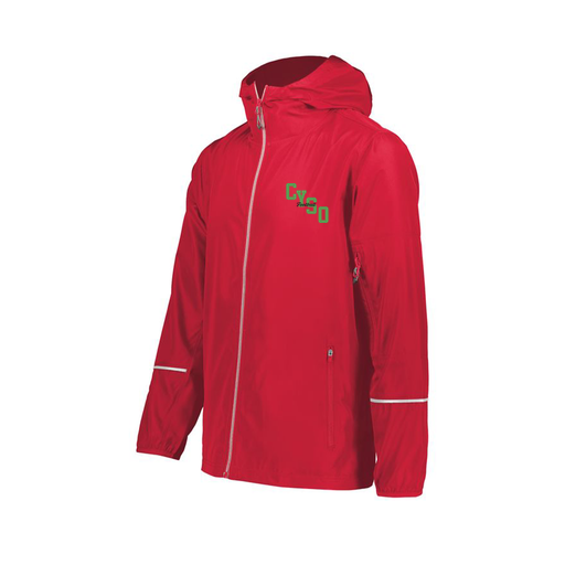 [229582-RED-AXS-LOGO1] Men's Packable Full Zip Jacket (Adult XS, Red, Logo 1)