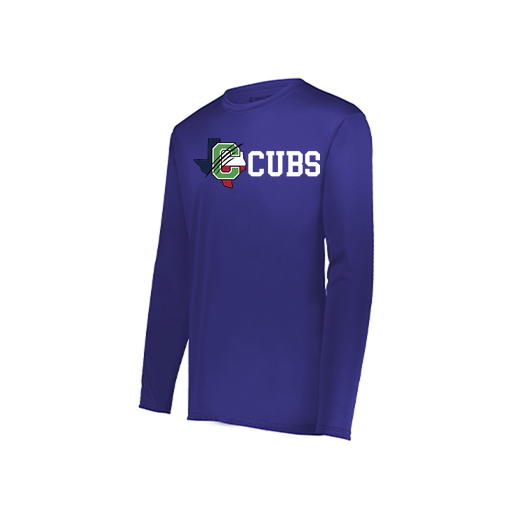 [222823.747.S-LOGO3] Youth LS Smooth Sport Shirt (Youth S, Purple, Logo 3)