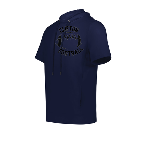 [222605.065.S-LOGO2] YOUTH VENTURA SOFT KNIT SHORT SLEEVE HOODIE (Youth S, Navy, Logo 2)